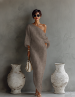 Alice | One-Shoulder Linen Maxi Dress
