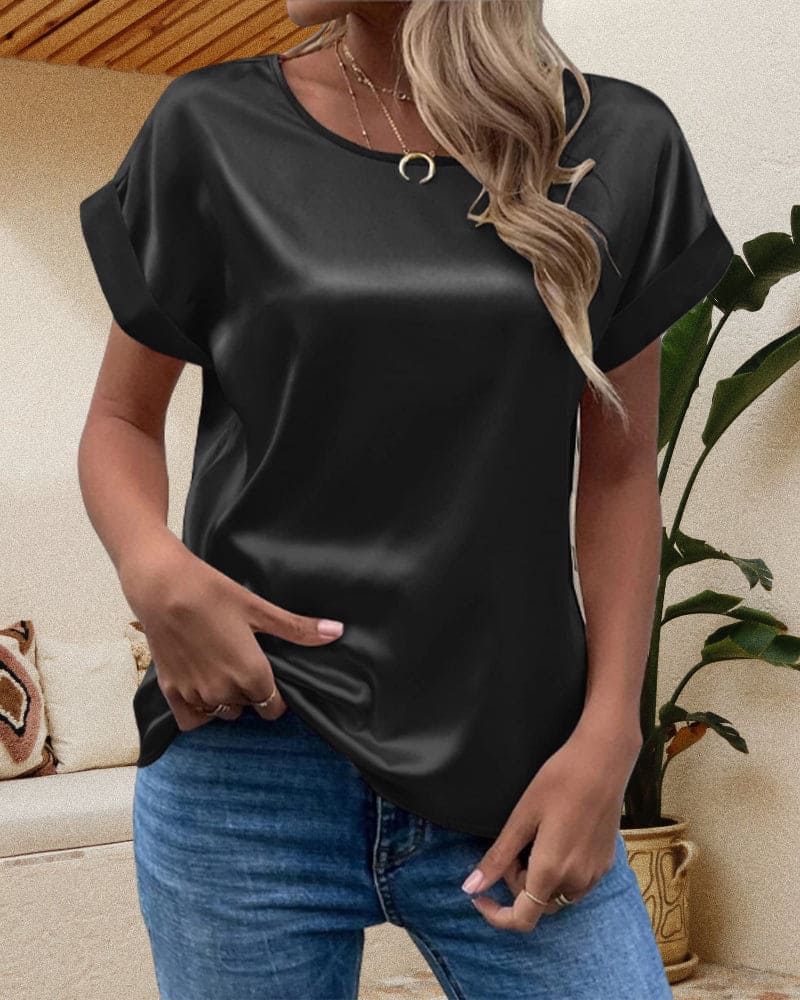 Viviana | Short-Sleeve Round-Neck Blouse