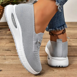 Raquel | Knit Slip-On Sneakers with Criss-Cross Cords