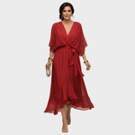 Monica | V-Neck Chiffon Dress