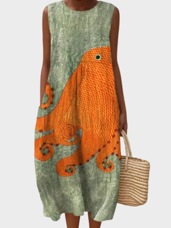 Michelle | Effortless Midi Dress Multicolour, photo studio