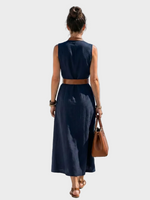 Lydia | Midi Dress with Contrast Detail