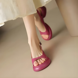 Mya | Peep-Toe Slingbacks with a Chunky Block Heel