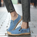 June | Stitched Slip-On Shoes with a Side Zip