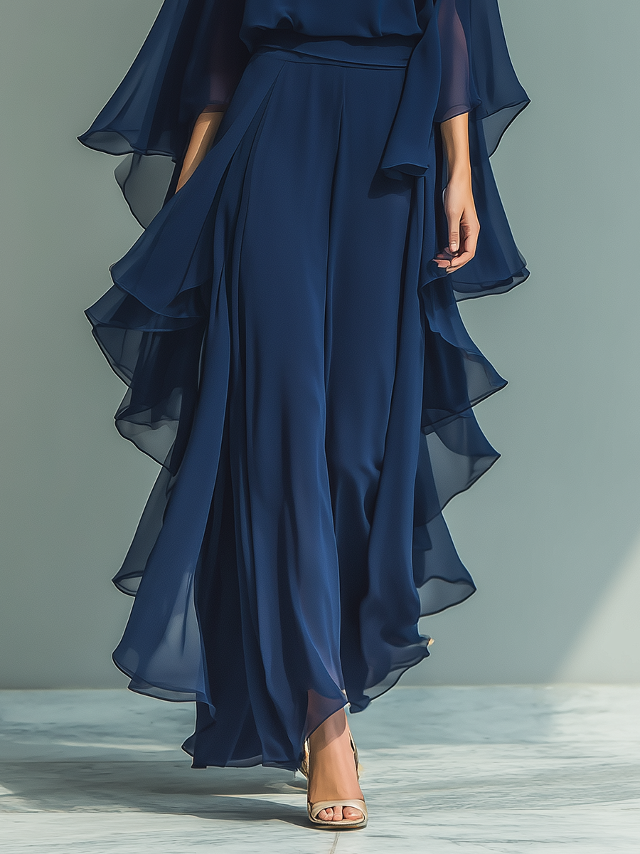 Emmy | Ruffled Chiffon Maxi Dress