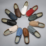 June | Stitched Slip-On Shoes with a Side Zip