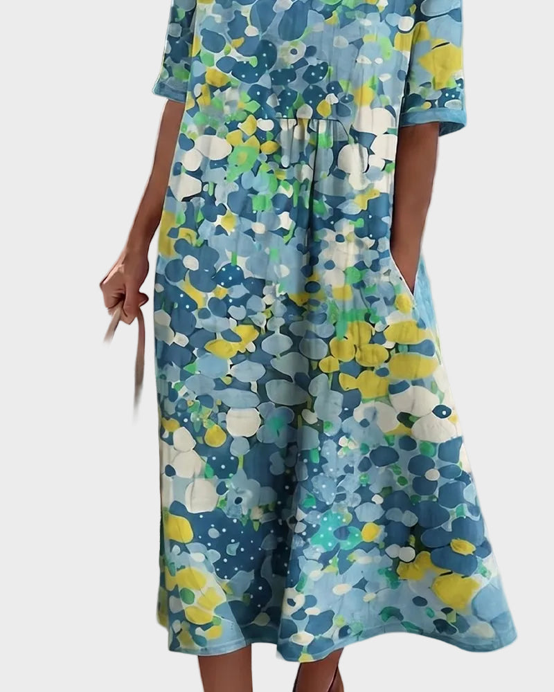 Elena | Light and Flowy Floral Midi Dress
