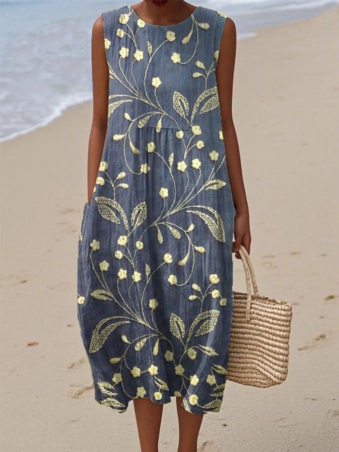 Althea | Fitted Vintage Midi Dress
