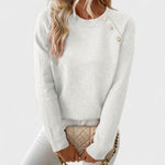 Asymmetric Button Jumper