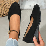 Sarah | Low Wedge Ballet Flats with a Rounded Toe
