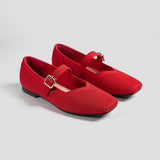 Fiona | Mary-Jane Flats with a Square Toe