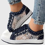Albertine | Orthopaedic Sneakers with Embroidered Panels