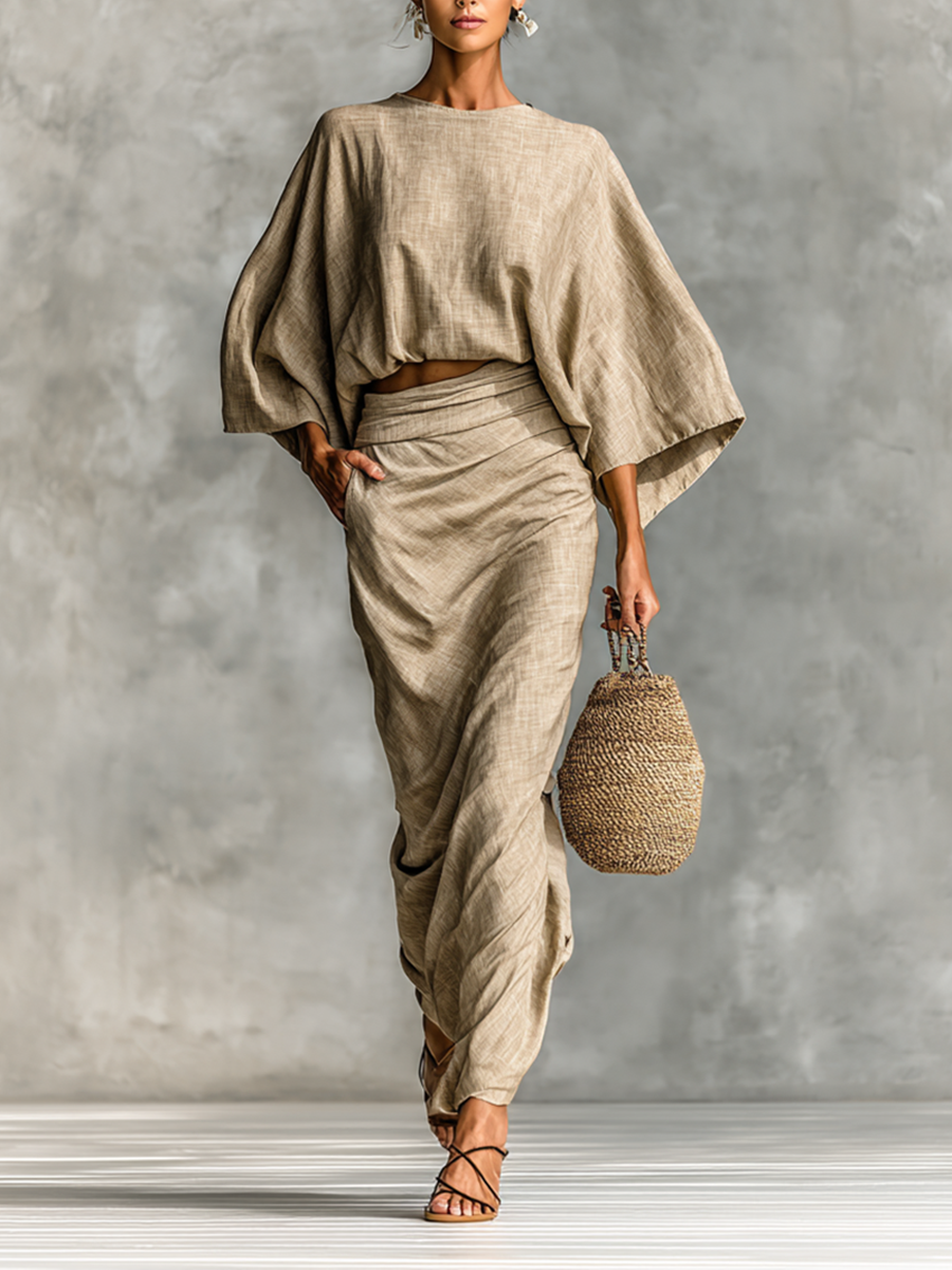 Willow | Two-Piece Set with Draped Skirt