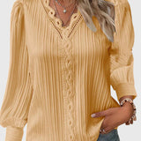 Bertie | Puff-Sleeve V-Neck Blouse