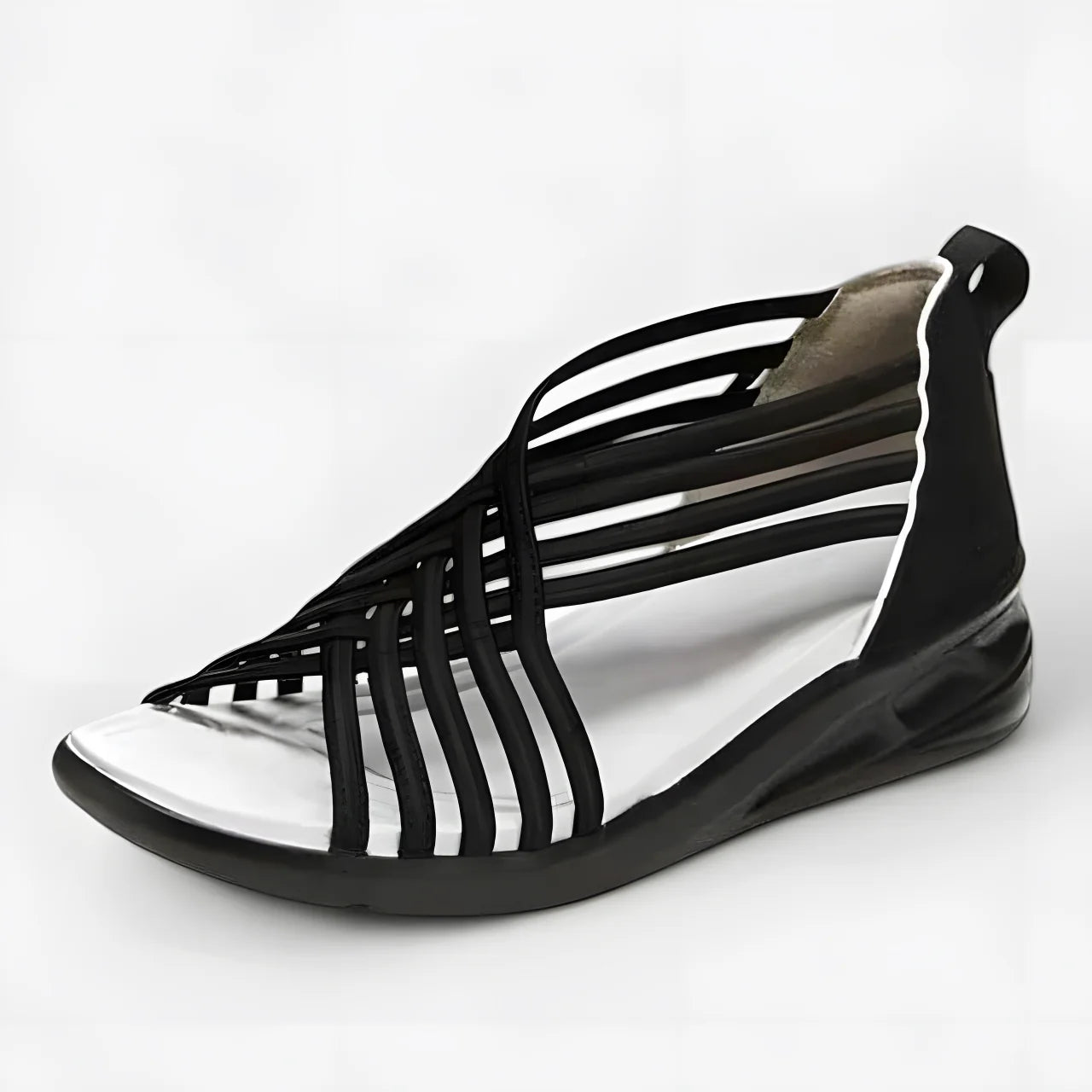 Ashlyn | Women's Elegant Orthopaedic Sandals Black, photo studio