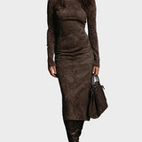 Long-Sleeve Midi Dress