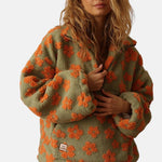 Floral Half-Zip Fleece