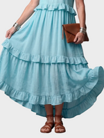 Kathleen | Open-Back Maxi Dress with Ruffles