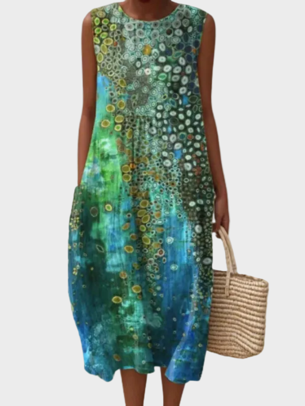 Margaret | Easy-to-Wear Midi Dress Multicolour, photo studio