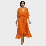 Monica | V-Neck Chiffon Dress