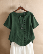 Ursula | Asymmetric Button Blouse