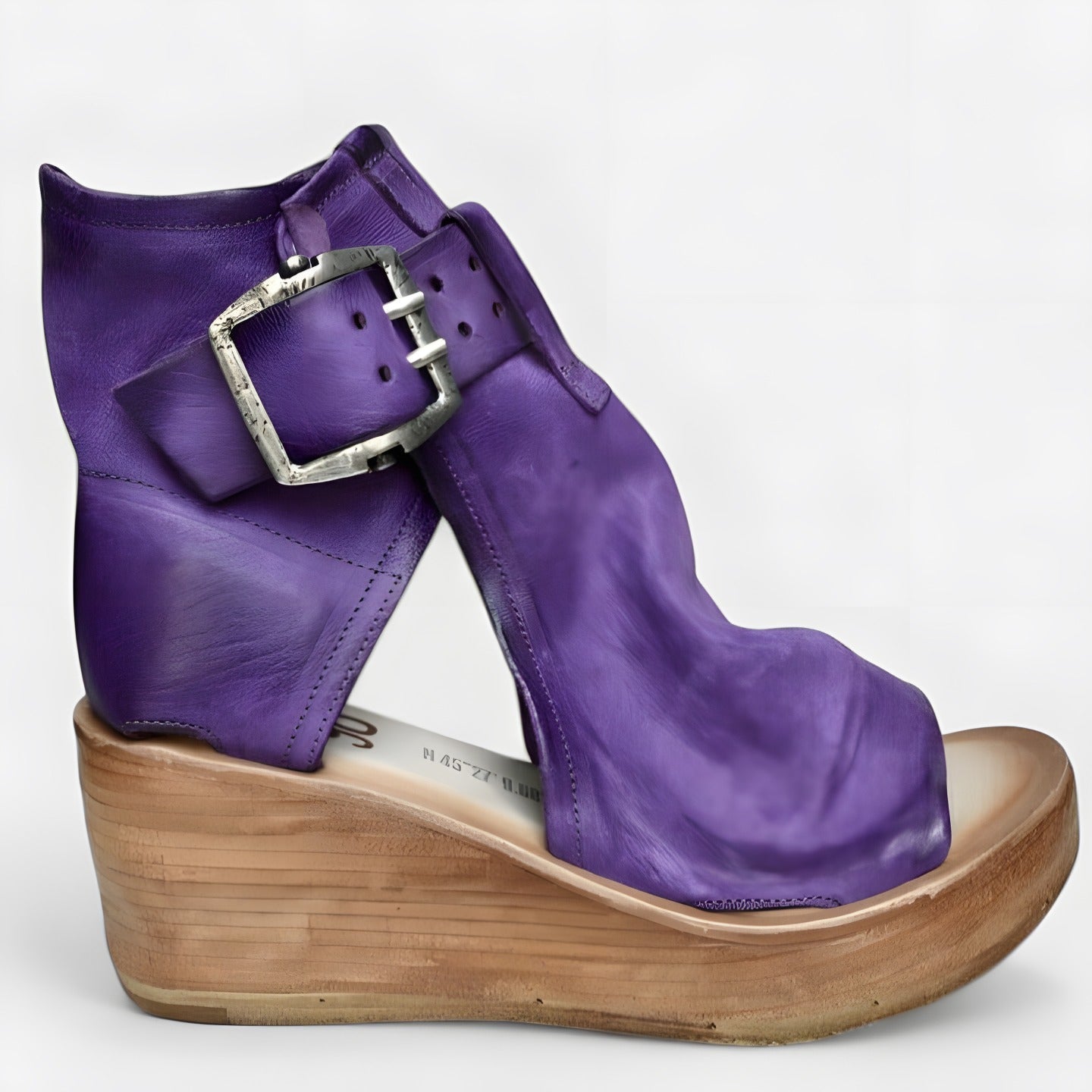 Astrid | Women's Classic Wedge Sandals Purple, photo studio