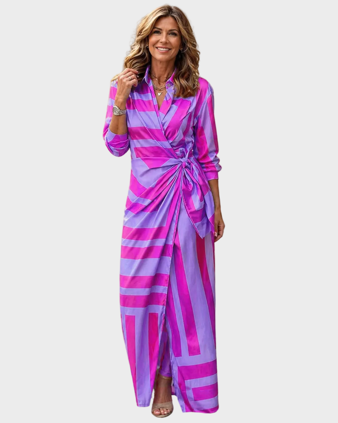 Lola | Printed Maxi Dress Purple, photo studio