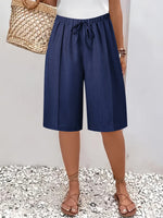 Nevaeh | Knee-Length Shorts with a Drawstring Waist