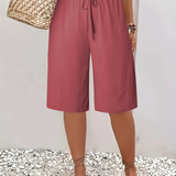 Nevaeh | Knee-Length Shorts with a Drawstring Waist