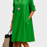 Astrid | Emerald Midi Dress