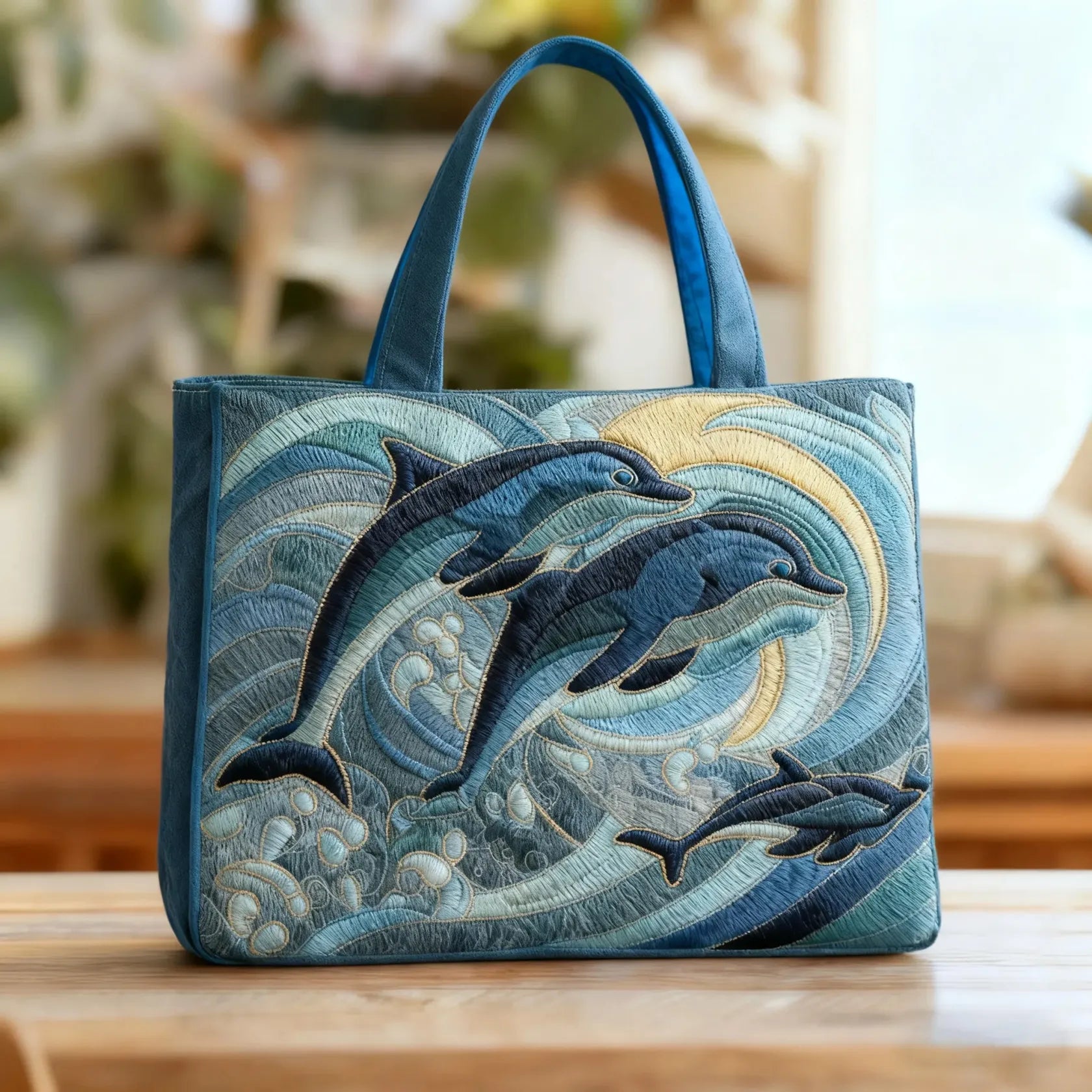 Handcrafted Bag - Ocean Dolphins