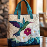Handcrafted Bag - Hummingbird and White Flowers