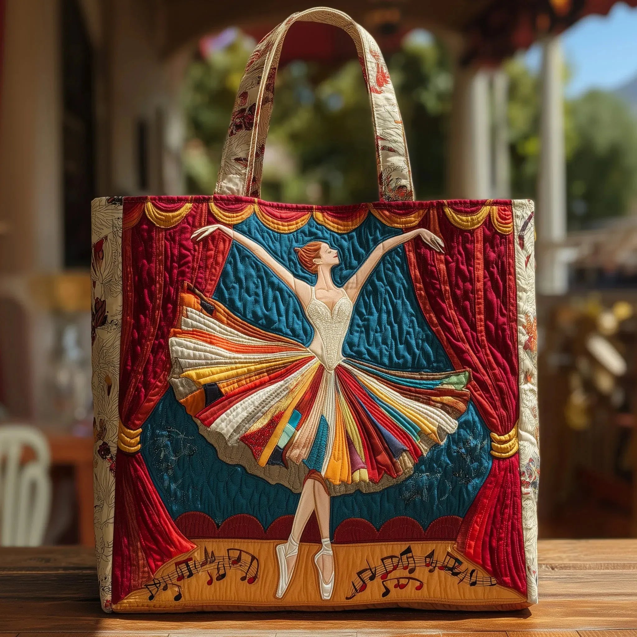Quilted Handcrafted Bag - Elegant Ballerina