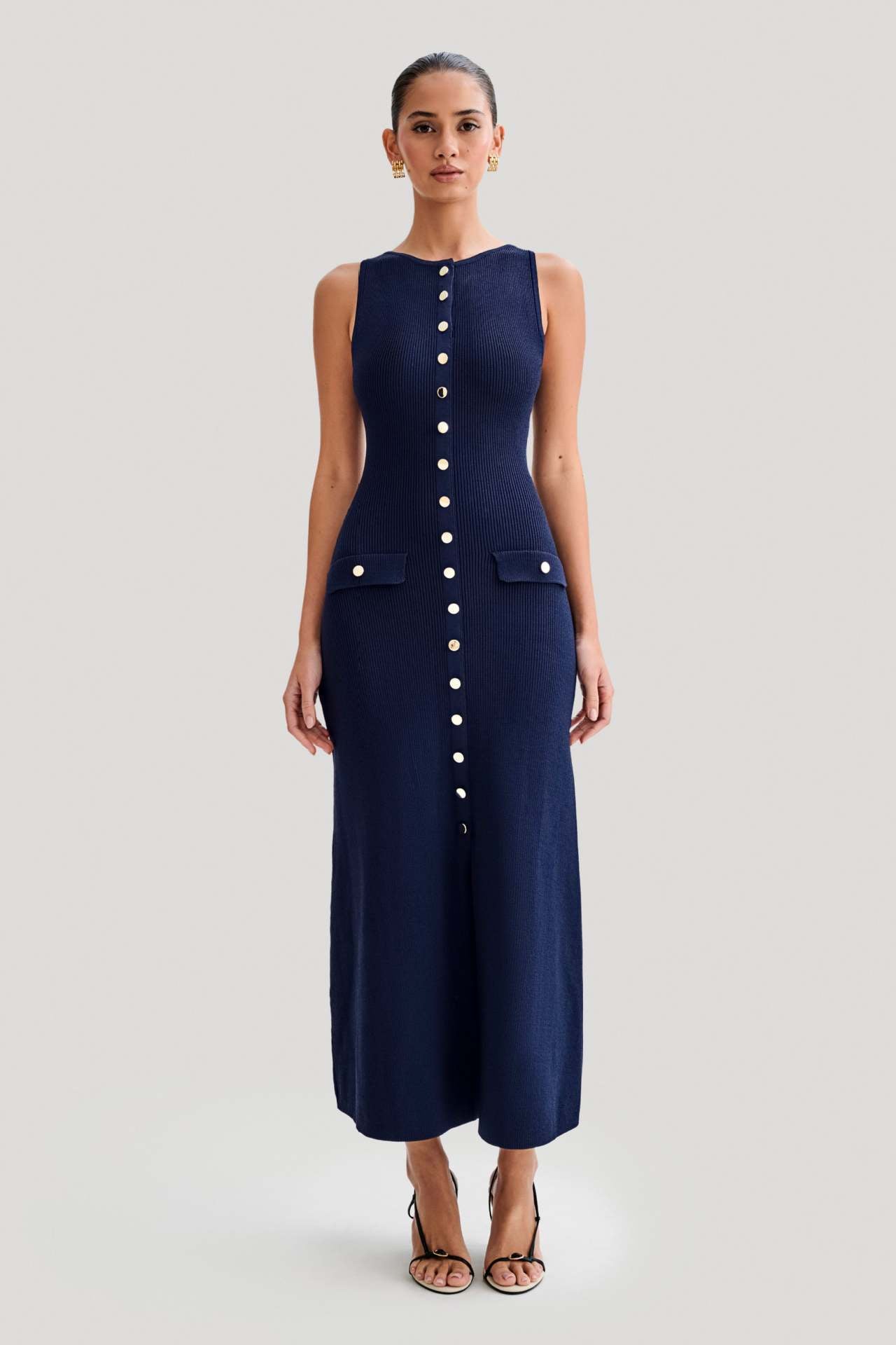 Gabriela | Elegant Dress Navy, photo studio