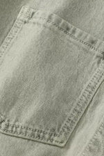 Buttoned Shirt-Collar Denim Overalls