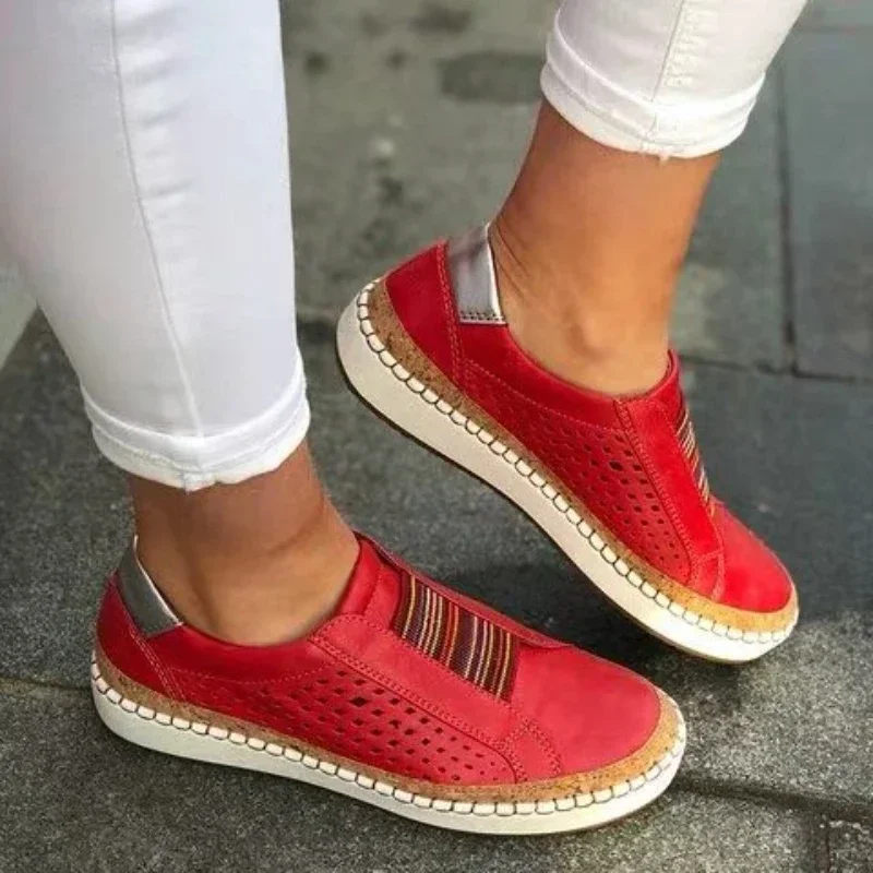 Yara Comfortable Walking Shoes Red, photo studio