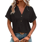 Catriona | Casual Split-Neck Blouse