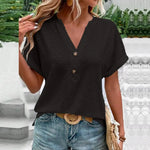 Catriona | Casual Split-Neck Blouse
