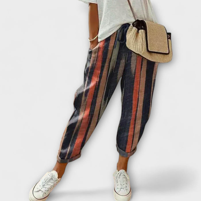 Paulina | Relaxed Drawstring Trousers with Turn-Up Cuffs