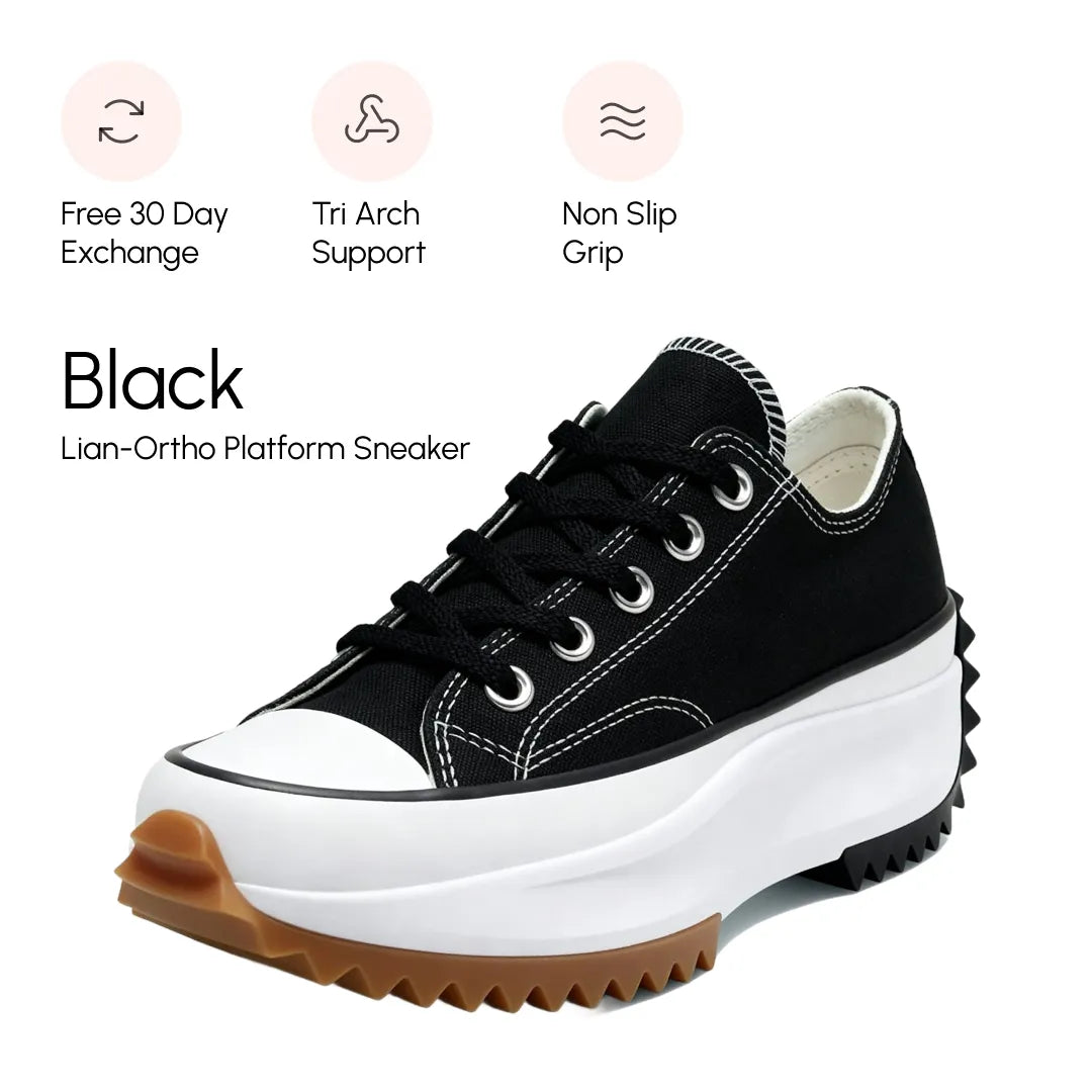 Vada Stylish Orthopedic Shoe Black, photo studio