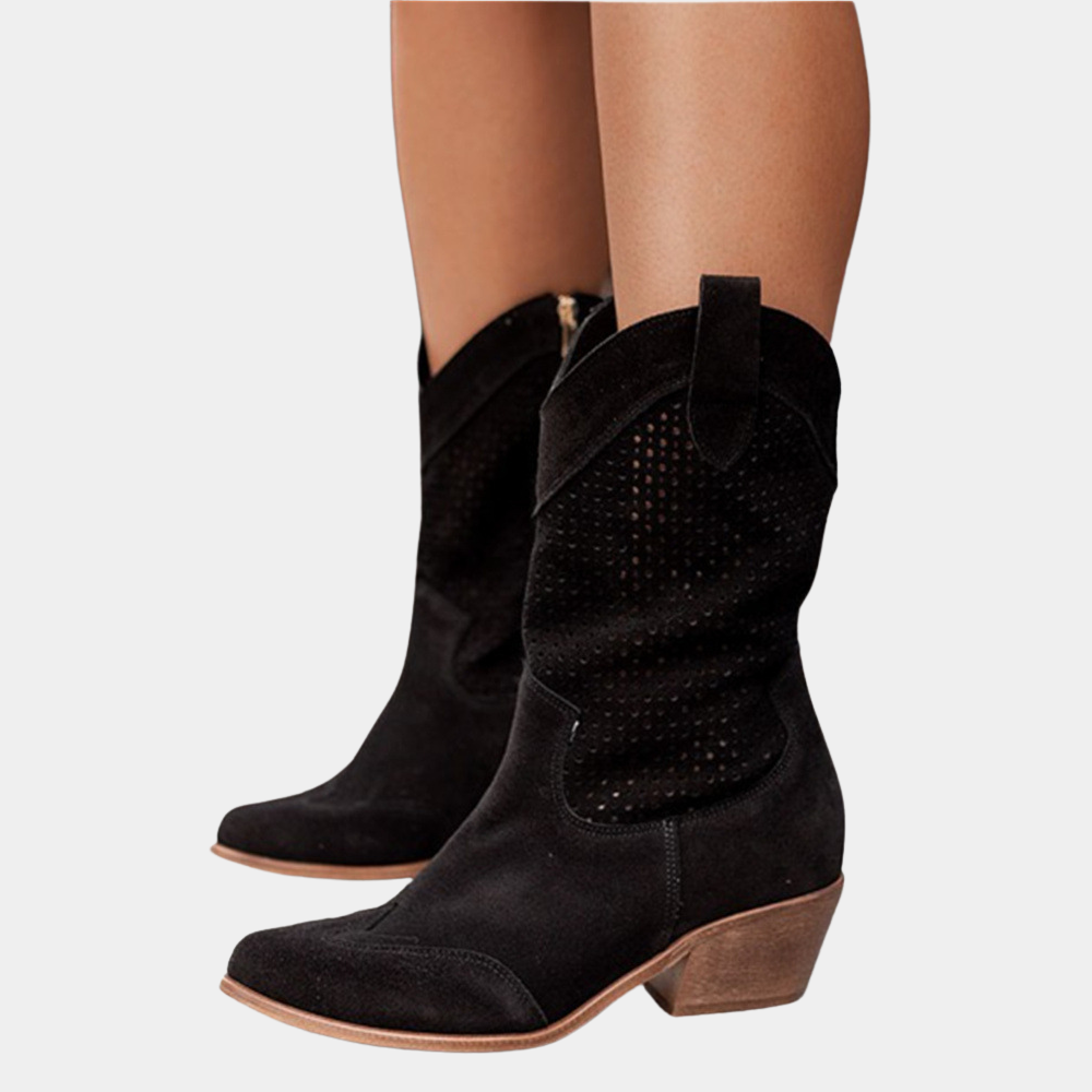 Calypso Orthopedic Cowboy Boots Black, photo studio
