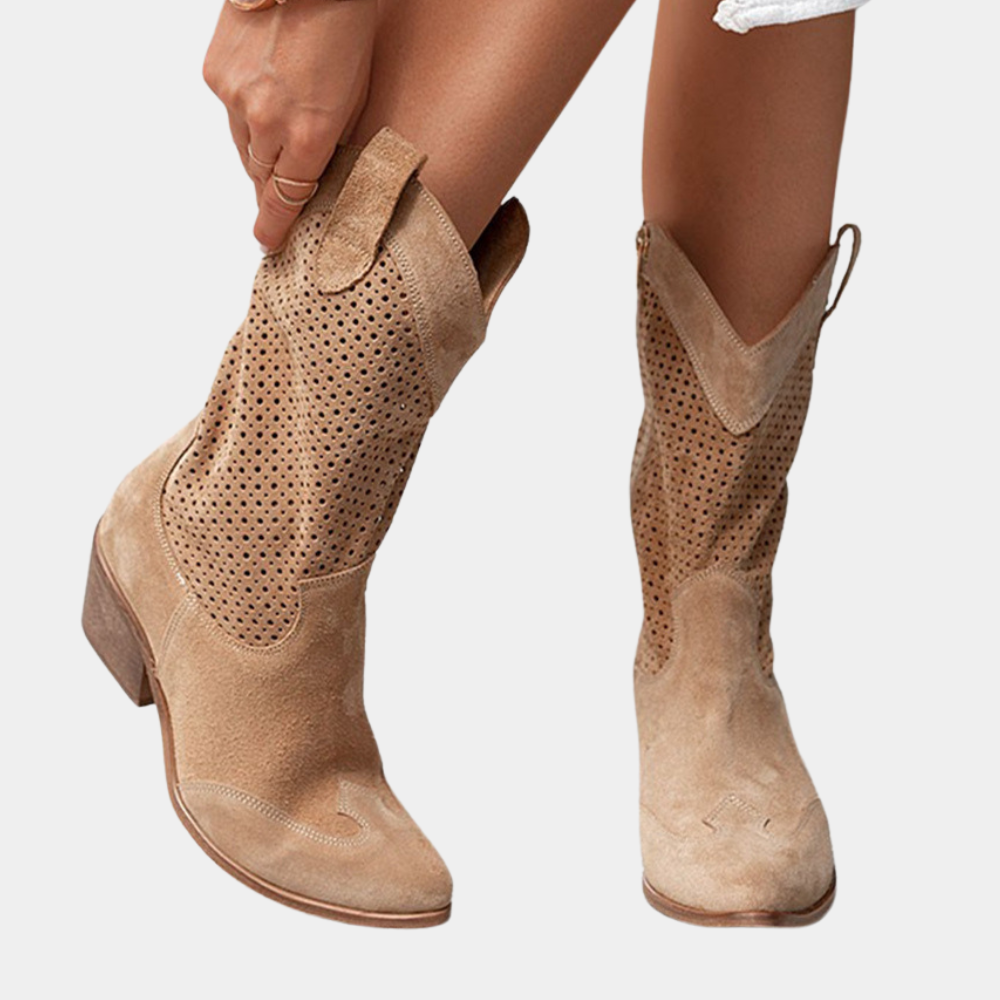 Calypso Orthopedic Cowboy Boots Brown, photo studio