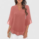 Yvette | Elegant V-Neck Blouse with Wide Sleeves