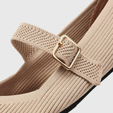 Fiona | Mary-Jane Flats with a Square Toe