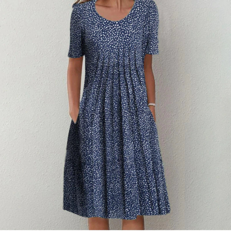 Martha | Layered Midi Dress Blue, photo studio