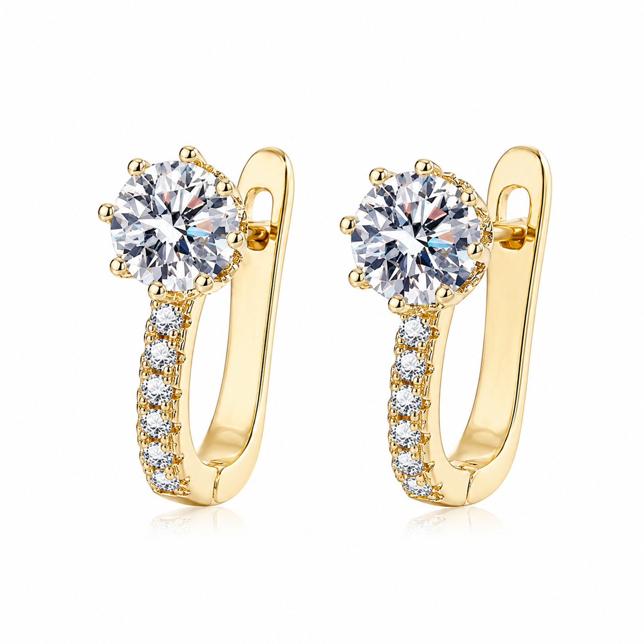 Ronat | Channel Huggie Earrings
