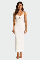 Emily | Strappy Maxi Dress with a Twisted Bust and Cut-Out