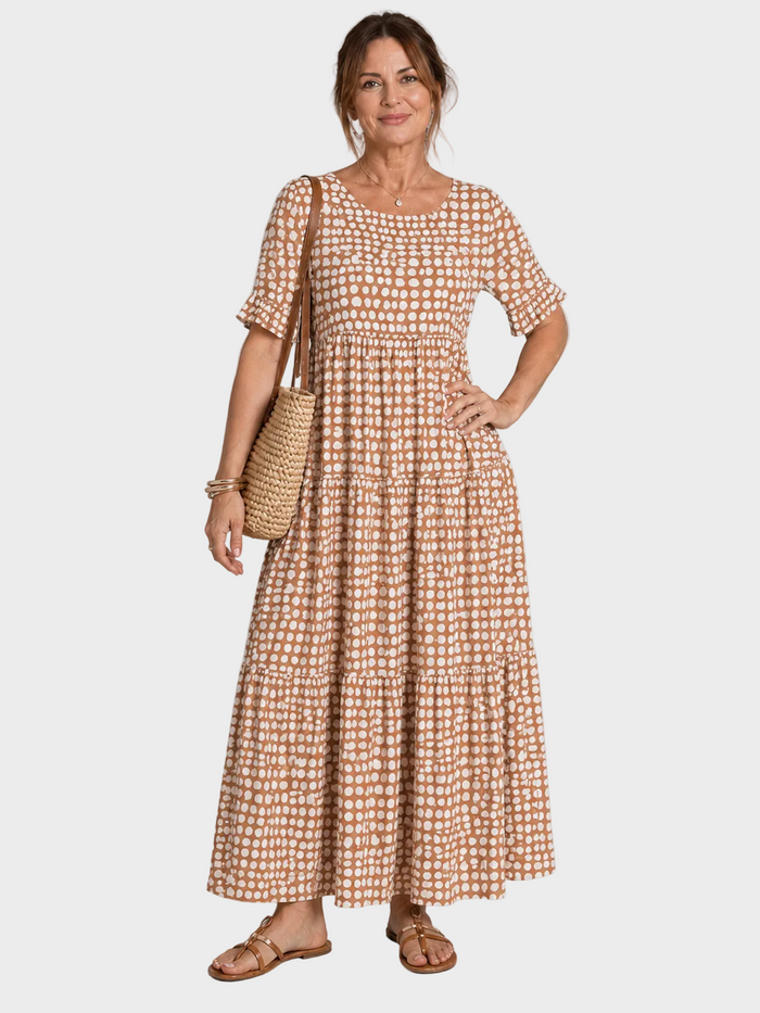 Short-Sleeve Midi Dress