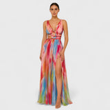 Fiona | Watercolour Print Maxi Dress