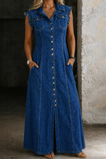 Sleeveless Denim Dress